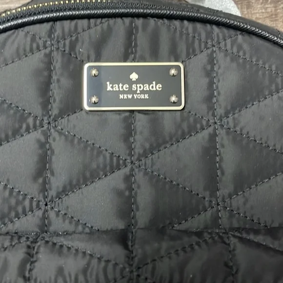 Kate Spade♠️Small Bradley Wilson Rd Quilted Backpack 18Kt Gold Hardware Like New - Picture 11 of 15